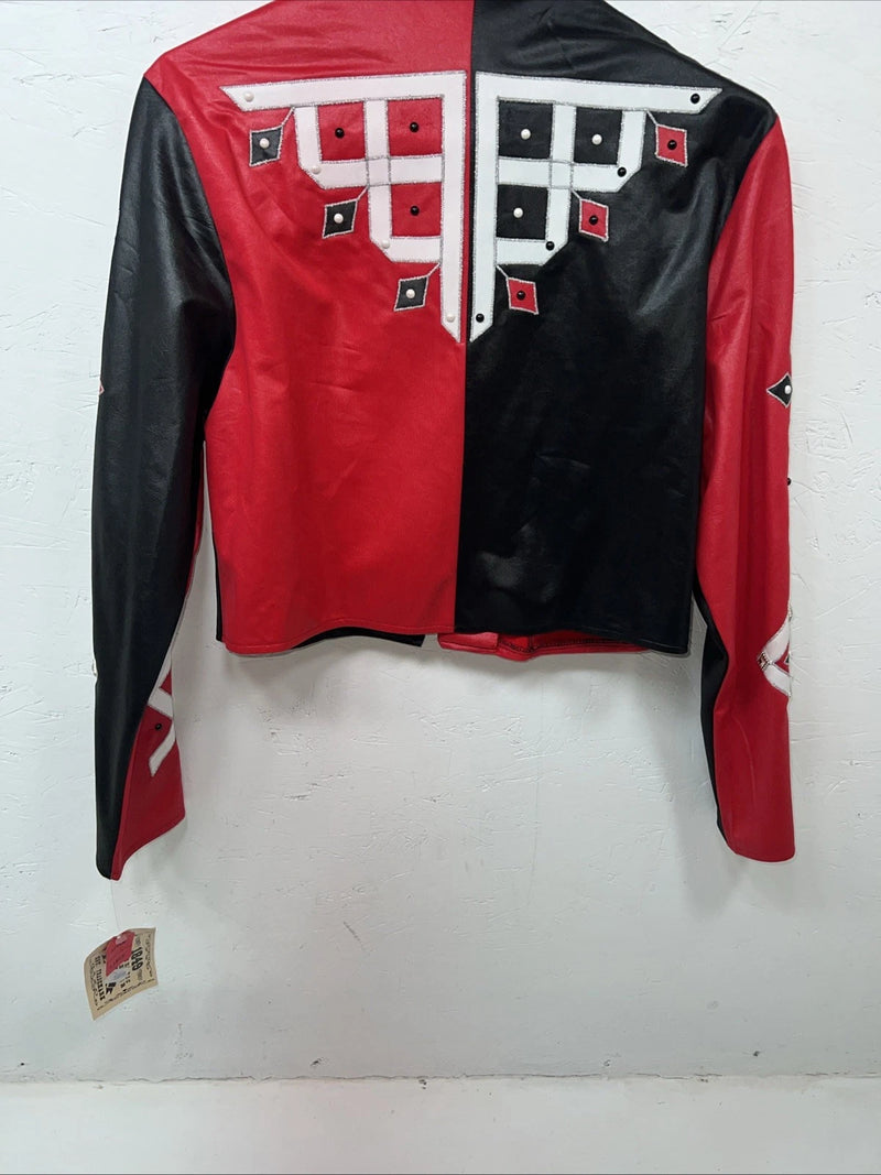 New Women’s Black Red 1849 Authentic Ranchwear Western Show Jacket Large UU-45