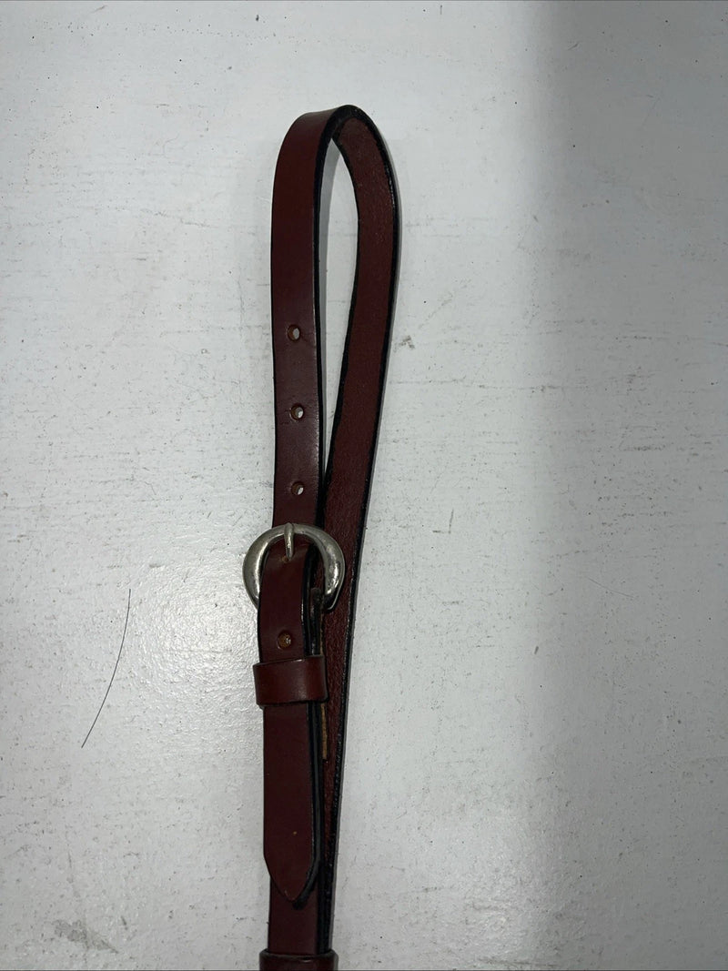 New Dark Oil Brown Genuine Leather Breatcollar With Metal Chest Piece Y-27
