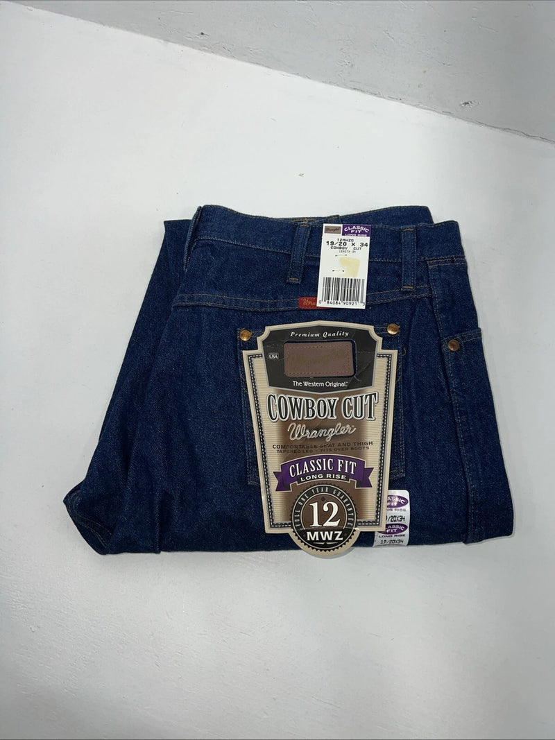 New Mens Cowboy But Classic Fit Wrangler Denim Jeans. 19/20x34 F-40
