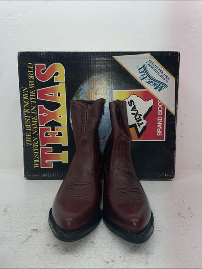 New Men’s Red Texas Brand Cowboy Boots. M 373 10.5 10 1/2 D. 7-68