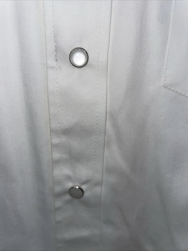 New Men’s Western Express White Long Sleeve Pearl Snap Medium B-88 