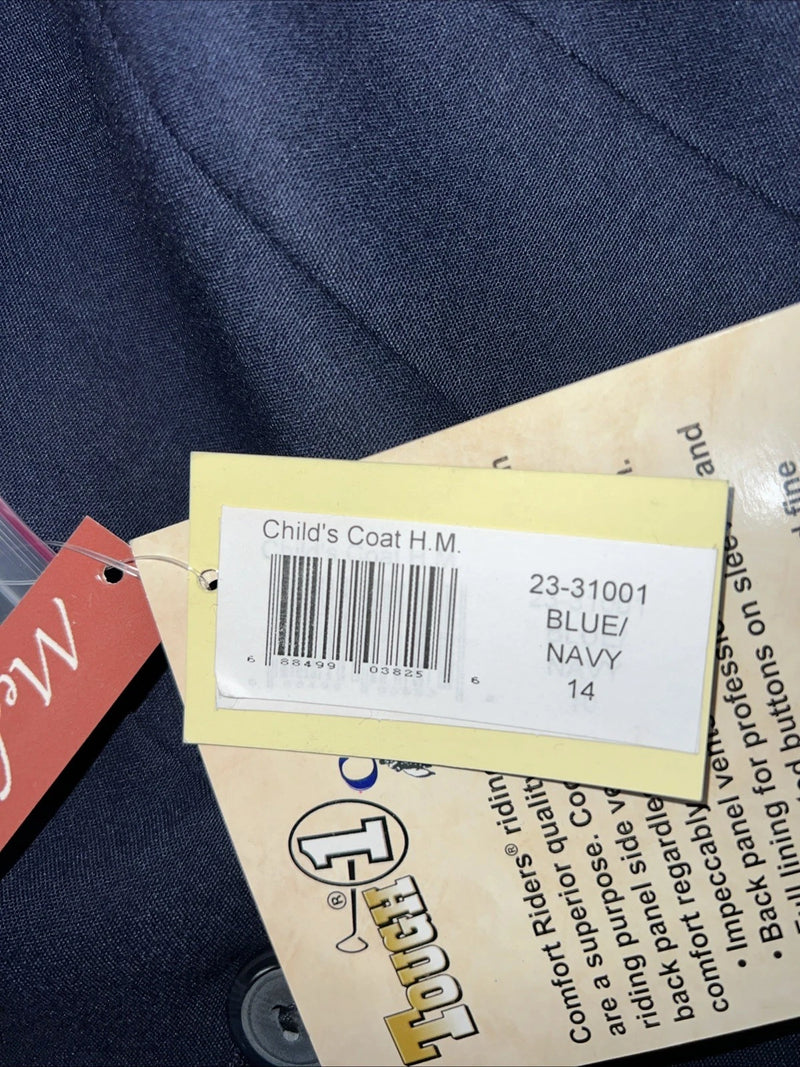 New Children’s Blue Comfort Riders Riding Coat 14 #23-31001 V-602