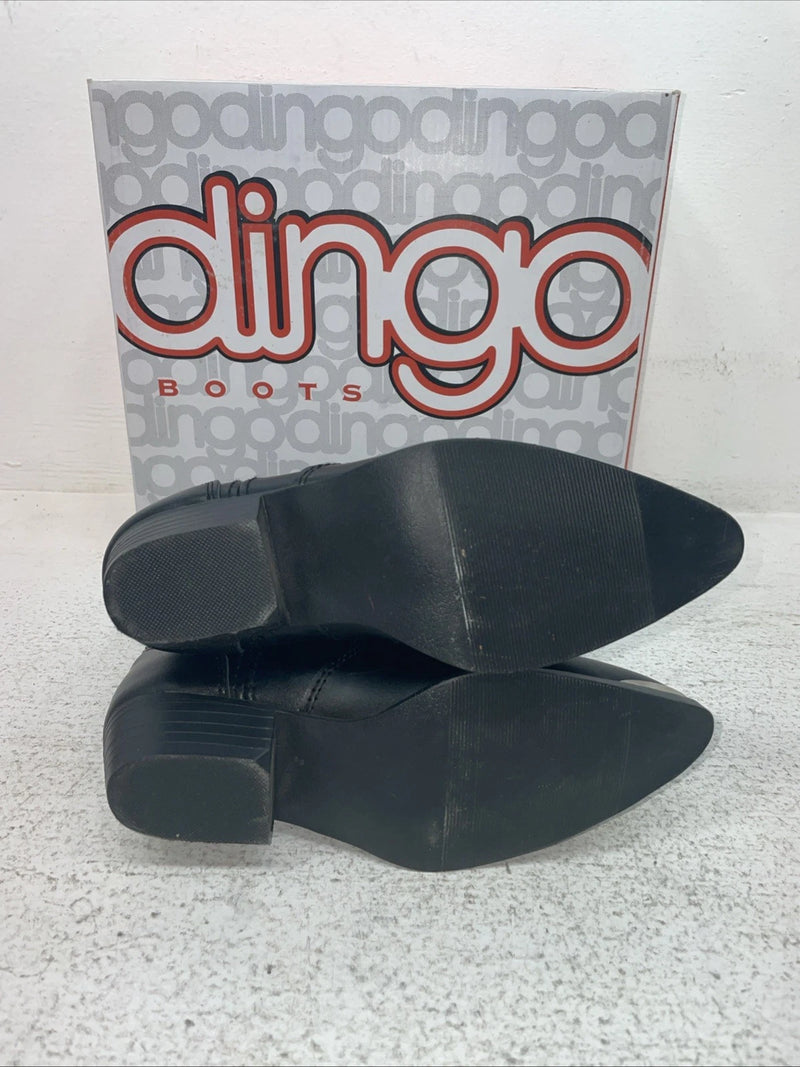 New Children’s Black With Fringe Dingo Cowboy Boots. C 2220 12.5 12 1/2. 23-47