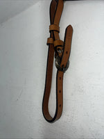 New Leather Circle Y Breast Collar With Bronze Metal Plate. 4264-1009 S-45