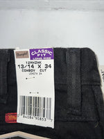 New Men’s Black Cowboy Cut Classic Fit Wrangler Jeans. 13/14x34 G-1