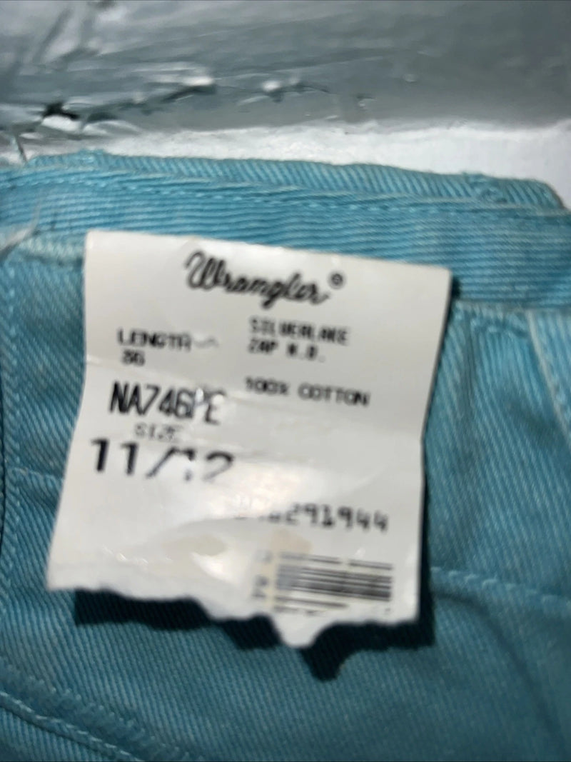 New Women’s Turquoise Wrangler Silverlake Denim Jeans. 11/12x36 O-4