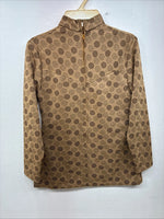 New Women’s Panhandle Slim Brown Designed Long Sleeve Zip Up Size 14 YY-111