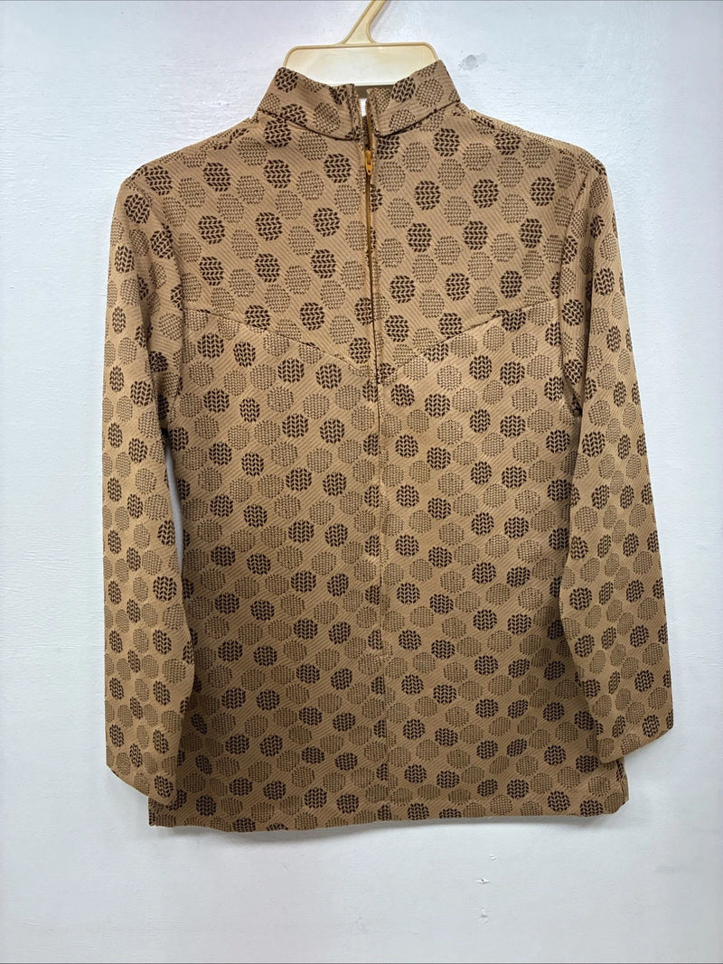 New Women’s Panhandle Slim Brown Designed Long Sleeve Zip Up Size 14 YY-111