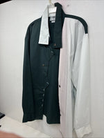 New Women’s Cowboy Threads Green White Long Sleeve Button Up Large MM-138