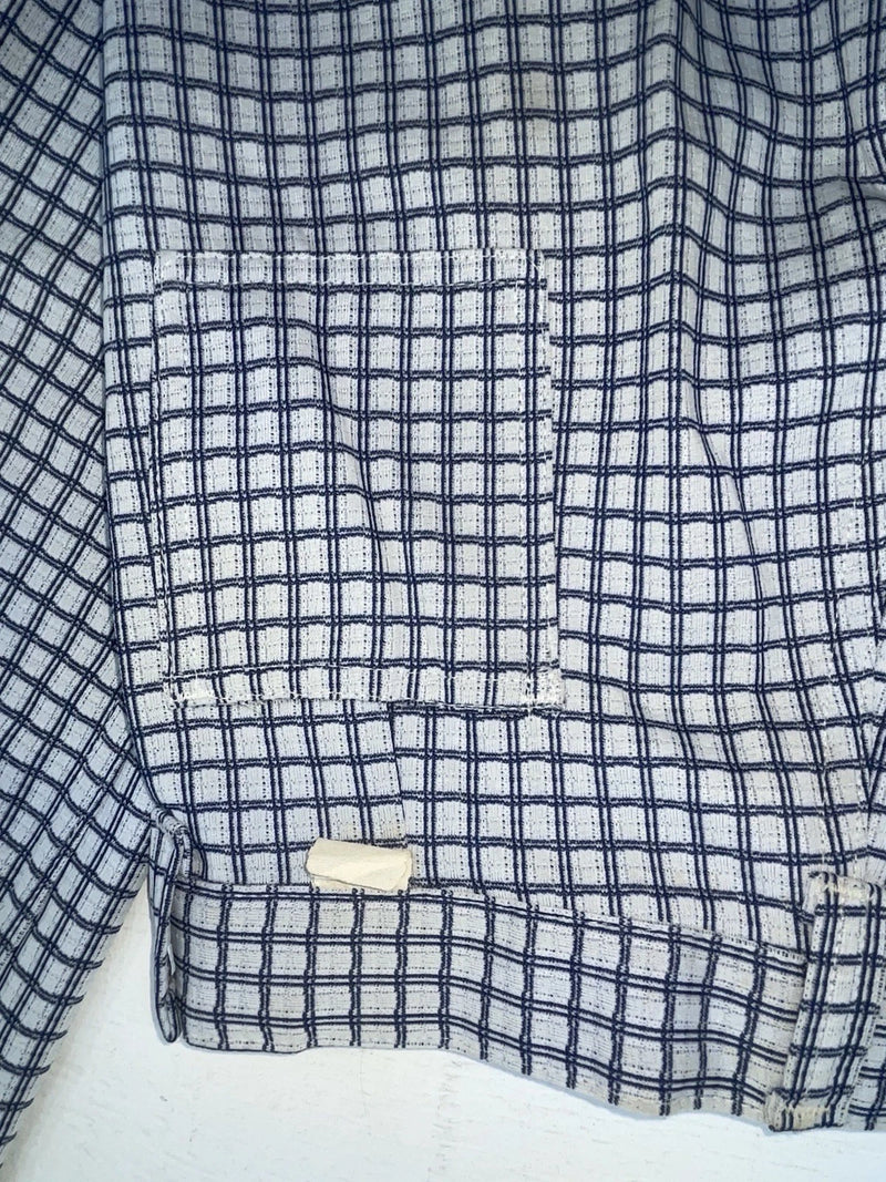 New Vintage Blue Checkered Polyester Pants #5450087 NN-153