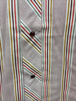 New Men’s Tem Tex Pink Stripe Long Sleeve Pearl Snap 16.5 X 35 Large R-32