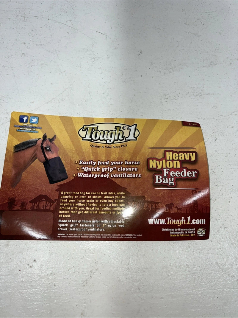 New Tough 1 Black Heavy Nylon Feeder Bag #72-1818 G-513