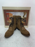 New Men’s Brown Lace Up Acme Cowboy Boots. 5732 8.5 8 1/2 E W. 3-127