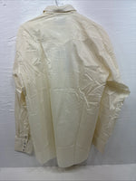 New Men’s Panhandle Slim Yellow Strip Long Sleeve Pearl Snap 16 Large AA-33