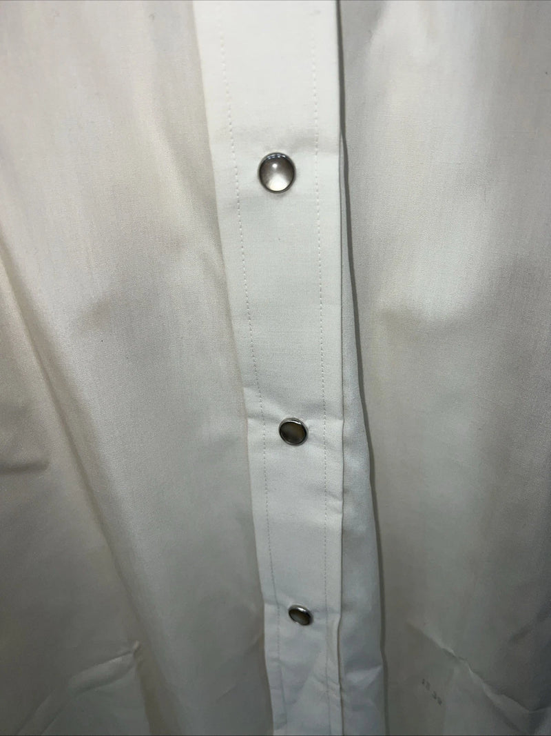 New Men’s Yellow Circle S Pearl Snap Long Sleeve Shirt 15x32 M P-33