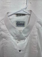 New Classix White Long Sleeve Button Up English Shirt 18-18.5 2XL X-90
