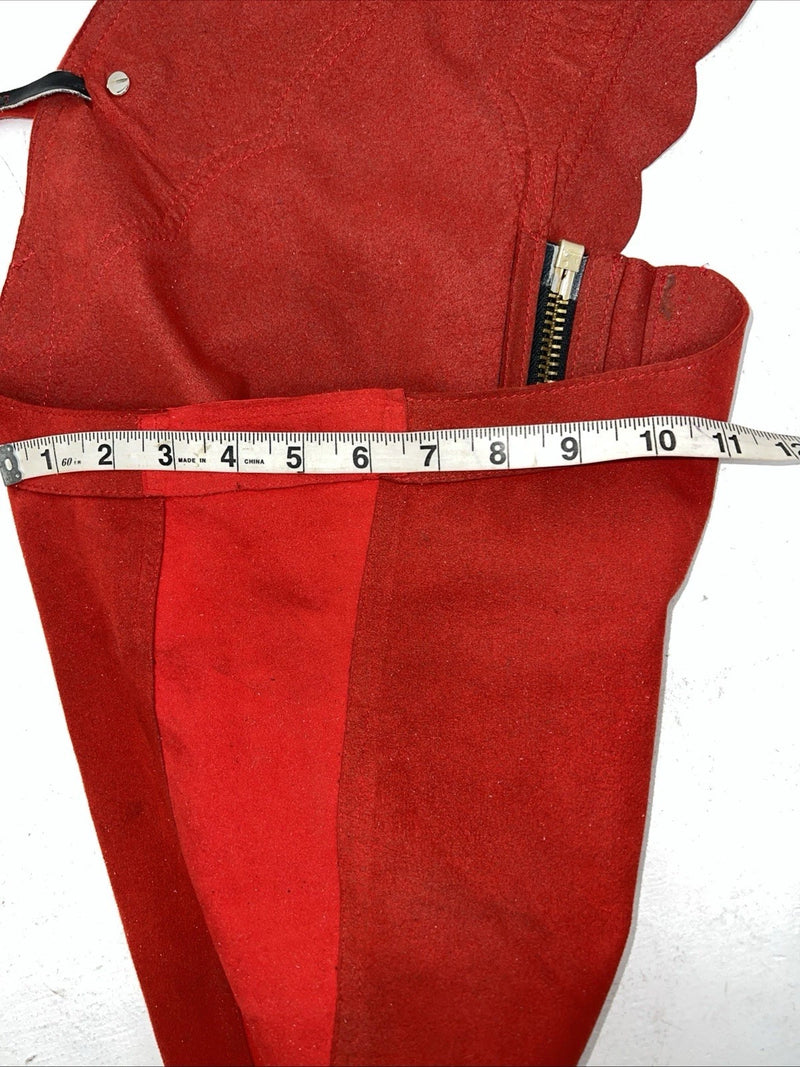 NOS Red Show Chaps Adjustable Waist 34” N-30