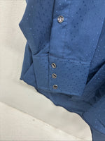 New Men’s Dickson Jenkins Blue Long Sleeve Pearl Snap Size 34 KK-113