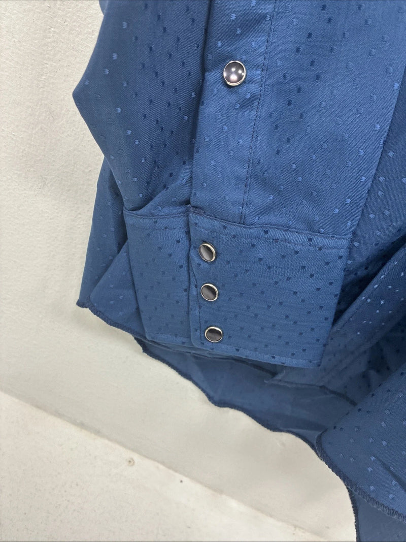 New Men’s Dickson Jenkins Blue Long Sleeve Pearl Snap Size 34 KK-113