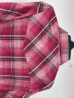New Women’s Cumberland Pink Designed Long Sleeve Pearl Snap XL GG-30