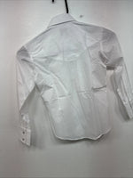 New Boys ELY Cattleman White Long Sleeve Pearl Snap Size 8 MM-15