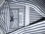 New Women’s Black Striped Cowboy Threads Long Sleeve Button Up Shirt M 3B-90