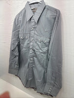 New Men’s Dee-Cee Grey Red Long Sleeve Pearl Snap 16.5 X 33 Large X-65