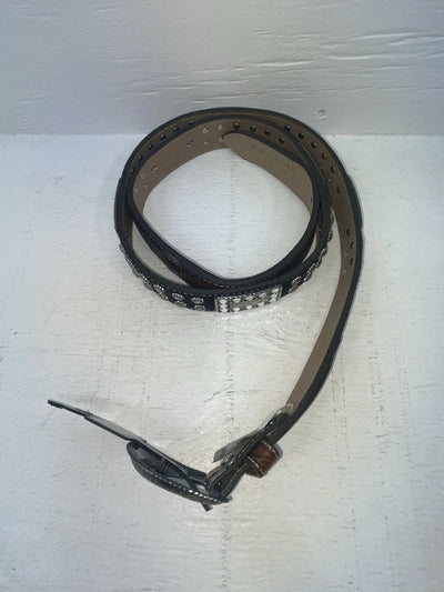 New Black Genuine Leather Nocona Bling And Tooled 46” Belt #M2498267 NN-137