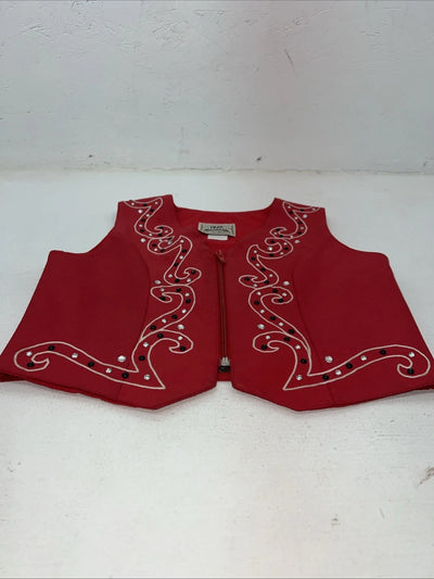 New Women’s Red 1849 Authentic Ranchwear Western Show Vest S WW-1