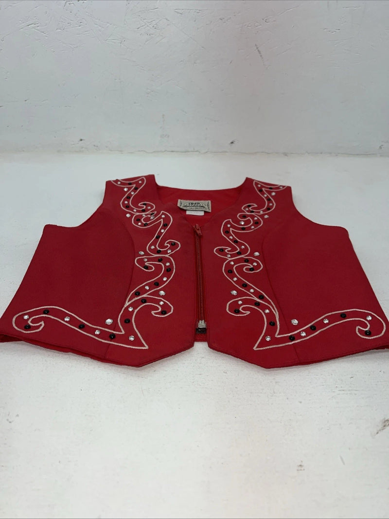 New Women’s Red 1849 Authentic Ranchwear Western Show Vest S WW-1