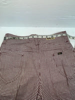 New Vintage Red And White Checkered Lee Polyester Pants #2600362 SS-84