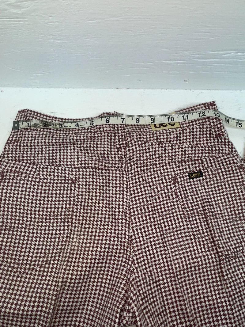 New Vintage Red And White Checkered Lee Polyester Pants #2600362 SS-84