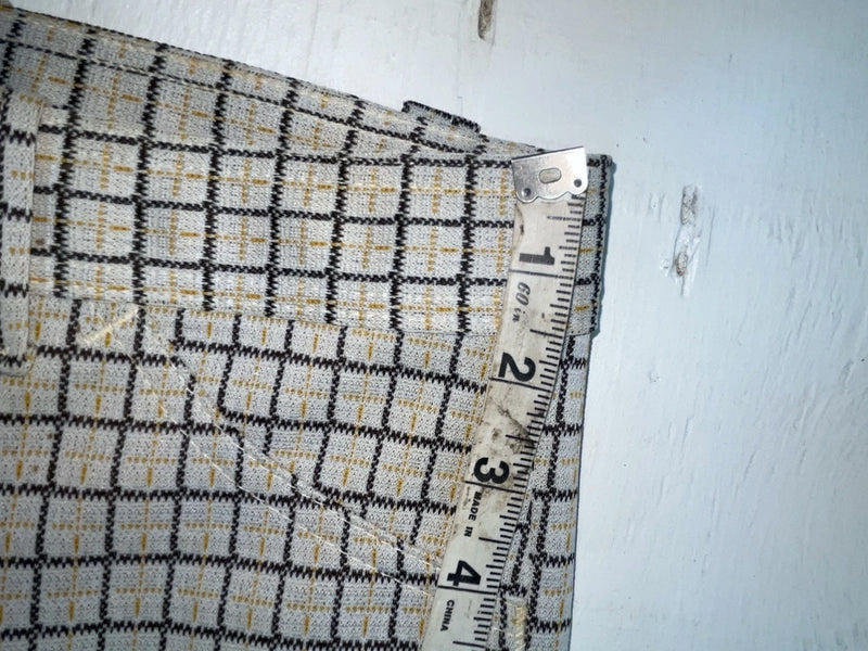 New Vintage Yellow And Black Striped Dickson Jenkins Polyester Pants #724 VV-69