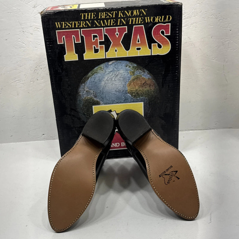 NEW Men Dark Chocolate Texas Brand Western Fasion Boot. Size 8EE. 2-5.