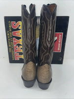 New Men’s Brown Texas Brand Cowboy Boots. 5041 8 D. 1-130