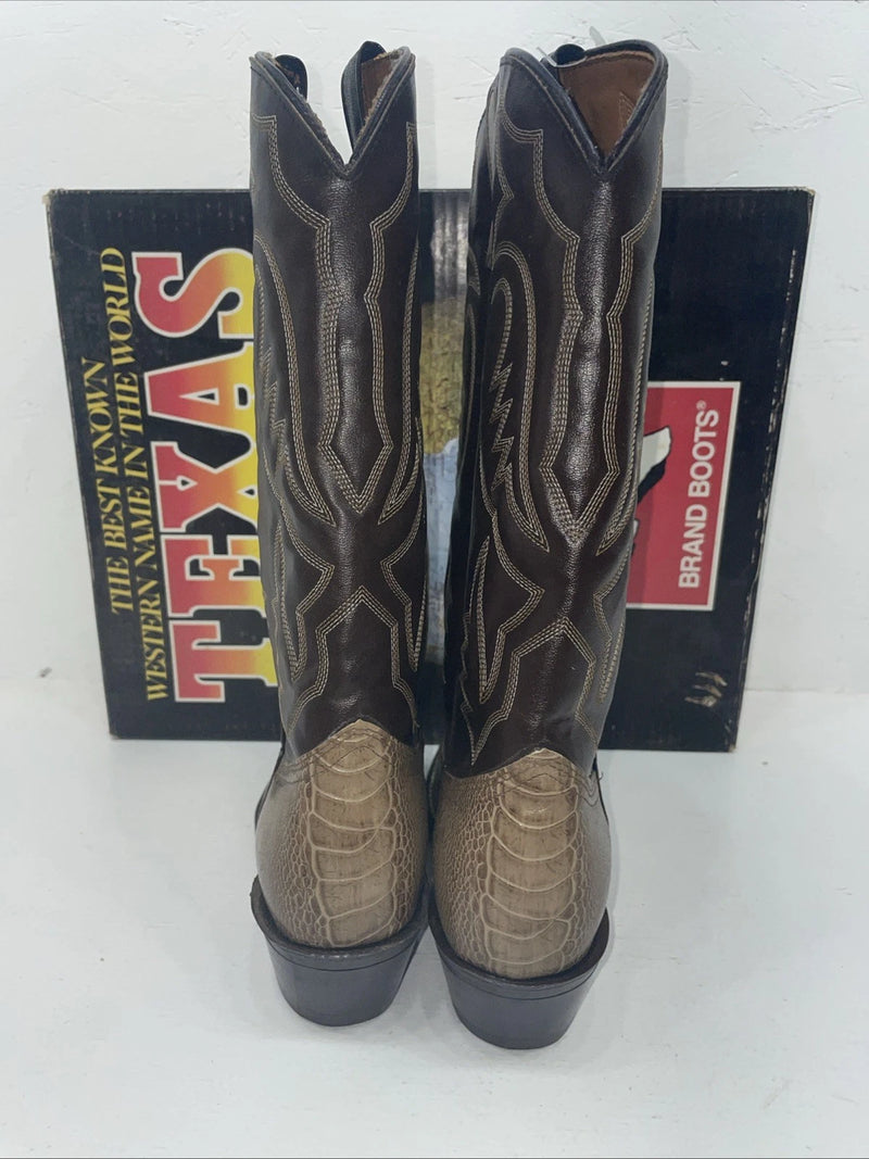 New Men’s Brown Texas Brand Cowboy Boots. 5041 8 D. 1-130