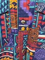 New Men’s San Angela Multiple Color Design Short Sleeve Button Up Medium J-75