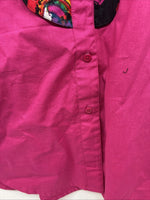 New Women’s Mine & Bills Pink Deigned Long Sleeve Button up Medium TT-119