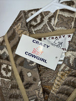 New Women’s Brown Crazy Cowgirl Pullover Jacket #CCJ-21 XL UU-3