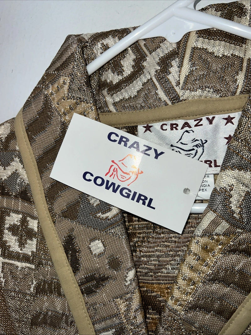 New Women’s Brown Crazy Cowgirl Pullover Jacket #CCJ-21 XL UU-3