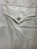New Men’s ELY cattleman Tan Simple Short Sleeve Pearl Snap 18 2XL H-31