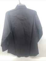New Men’s ELY Cattleman Black Long Sleeve Pearl Snap 15.5 X 33 Medium B-112