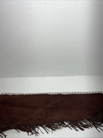 NOS Burgundy Show Chaps With Fringe Adjustable Waist 40” N-31