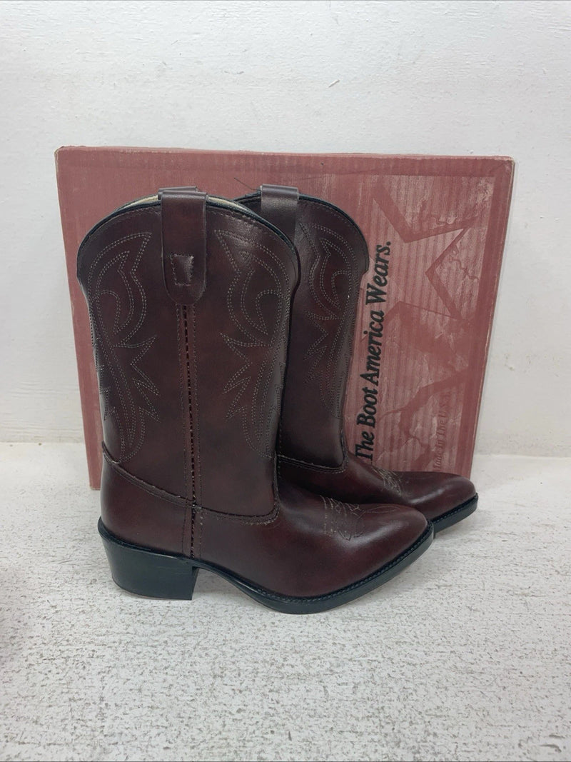 New Children’s Cherry Black Texas Brand Cowboy Boots. C 202 12 D. 23-115￼