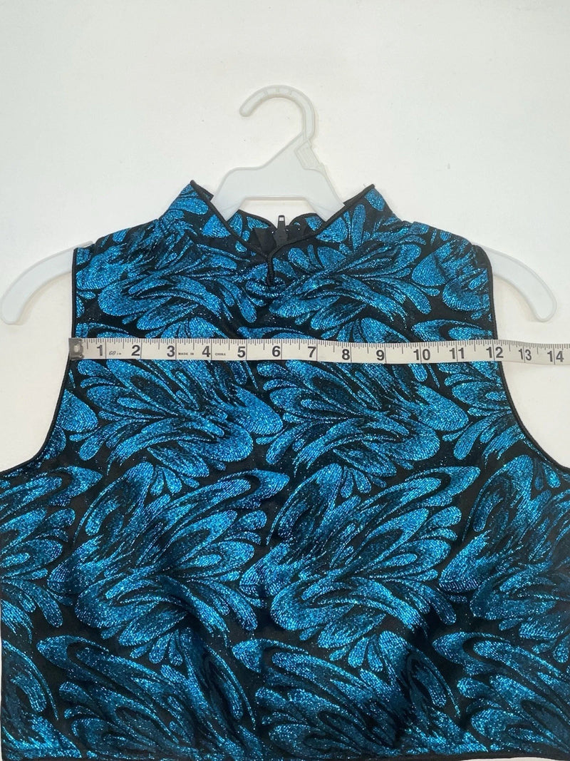New Kids Blue 1849 Authentic Ranchwear Cut Off Zip Up Vest M #77872 3B-67