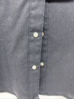 New Women’s Panhandle Slim Black Short Sleeve Pearl Snap Medium TT-23