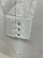 New Men’s ELY Cattleman White Long Sleeve Pearl Snap 16.5 X 34 Large AA-39