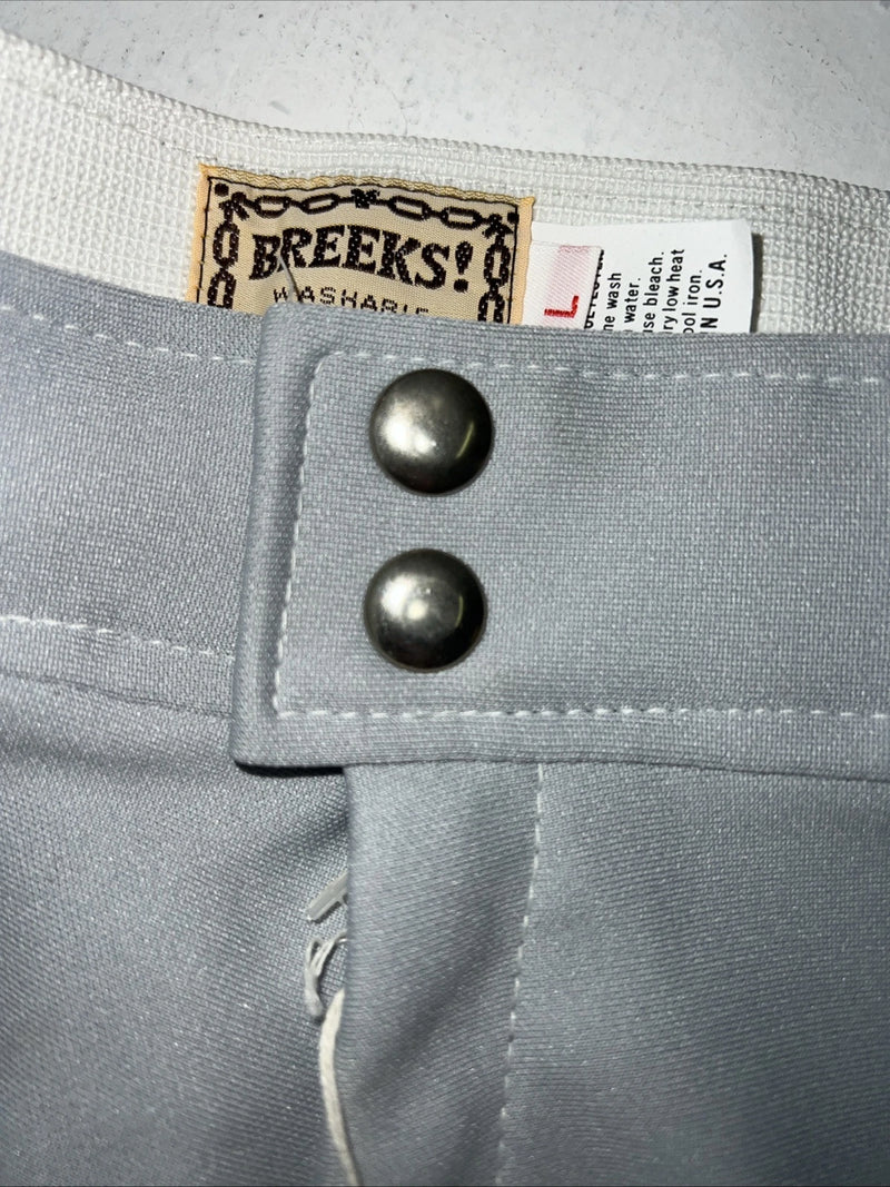 New Women’s Grey Breeks Knee Patch English Riding Pants. Large D-50