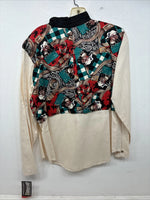 New Women’s Rough rider Multi Design Long Sleeve Button Up Large TT-11