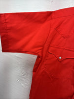 New Men’s Panhandle Slim Orange Short Sleeve Pearl Snap 14 Small O-75